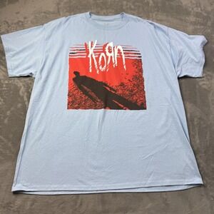 Korn Shirt Mens 2XL Blue Red Shadow Graphic Band Tee 25th Anniversary Rock Music
